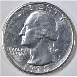 1938-S WASHINGTON QUARTER  CH BU