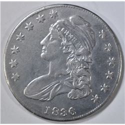 1836 LETTERED EDGE BUST HALF DOLLAR  XF/AU