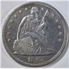 Image 1 : 1847 SEATED LIBERTY DOLLAR  AU