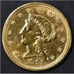 1899 $2.5 GOLD LIBERTY  AU/BU