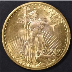 1907 $20 GOLD ST GAUDENS  BU