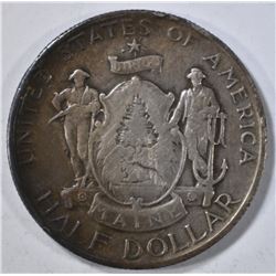 1920 MAINE COMMEM HALF DOLLAR, XF