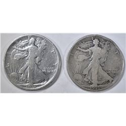 2-BETTER DATE WALKING LIBERTY HALVES
