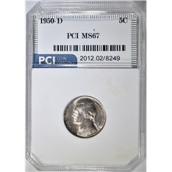 1950-D JEFFERSON NICKEL, PCI SUPERB GEM BU