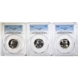 SMS QUARTER SET, ALL PCGS SP-67