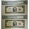 Image 1 : 2-1963 $2.00 RED SEAL NOTES, PMG-66 EPQ