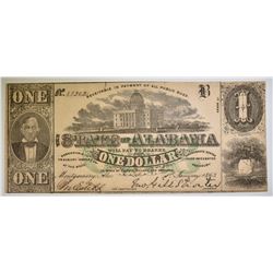 1863 $1 STATE OF ALABAMA NOTE
