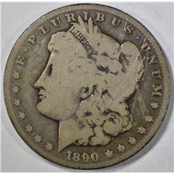 1890-CC MORGAN DOLLAR  VG  SCRATCHES