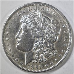 1891-CC MORGAN DOLLAR  CH AU