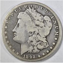 1892-CC MORGAN DOLLAR  VG