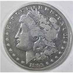 1893-CC MORGAN DOLLAR  VG