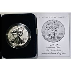 2019 AMERICAN SILVER EAGLE  ENHANCED REVERSE PROOF