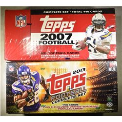 TOPPS COMPLETE FOOTBALL SETS- 2007 & 2013