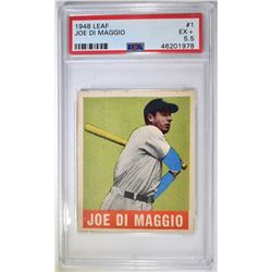 1948 LEAF #1 JOE DIMAGGIO, PSA EX+  CENTERED