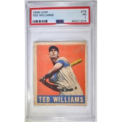 1948 LEAF #76 TED WILLIAMS, PSA PR