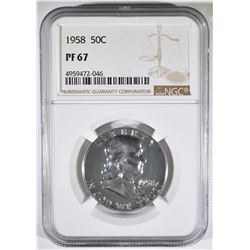 1958 FRANKLIN HALF DOLLAR  NGC PF-67