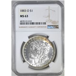 1883-O MORGAN DOLLAR  NGC MS-63