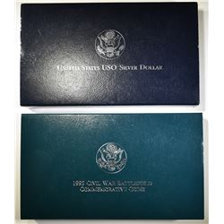 LOT OF 2 COMMEM COINS: