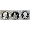 Image 2 : LOT OF 3 SILVER PROOF DOLLAR COMMEMS: