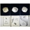 Image 1 : LOT OF 3 AMERICAN SILVER EAGLES: