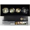 Image 1 : 2009 UK SILVER PROOF PIEDFORT 4-COIN COLLECTION