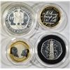 Image 2 : 2009 UK SILVER PROOF PIEDFORT 4-COIN COLLECTION