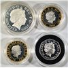 Image 3 : 2009 UK SILVER PROOF PIEDFORT 4-COIN COLLECTION