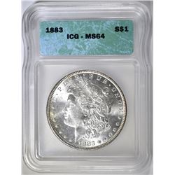 1883 MORGAN DOLLAR, ICG MS-64