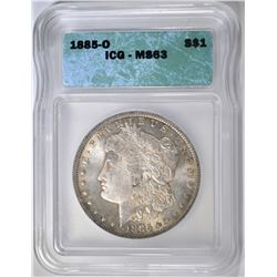 1885-O MORGAN DOLLAR ICG MS-63
