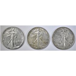 1938, 39, 41 WALING LIBERTY HALVES XF/AU