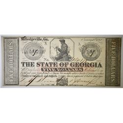 1862 $5 STATE OF GEORGIA