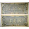 Image 2 : 2-1864 $10 CONFEDERATE NOTES