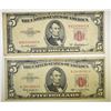Image 2 : 3-1953 & 10-1963 $5.00 RED SEAL NOTES