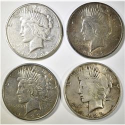 CIRC PEACE DOLLAR LOT: