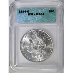 1884-O MORGAN DOLLAR, ICG MS-64