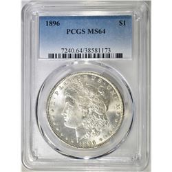 1896 MORGAN DOLLAR, PCGS MS-64