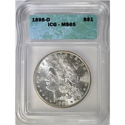 1898-O MORGAN DOLLAR ICG MS-65