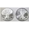 Image 1 : 2-GEM BU 2008 AMERICAN SILVER EAGLES