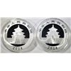 Image 2 : 2-2014 ONE OUNCE SILVER CHINES PANDA COINS