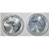 Image 1 : 2-2016 ONE OUNCE SILVER AUSTRALIA KANGARRO COINS