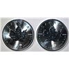 Image 1 : 2-2017 CANADA ONE OUNCE SILVER MAPLE LEAF COINS