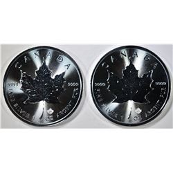 2-2020 CANADA ONE OUNCE SILVER MAPLE LEAF COINS