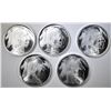 Image 1 : 5-2016 ONE OUNCE .999 SILVER BUFFALO/INDIAN ROUNDS