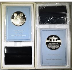 2-FRANKLIN MINT STERLING SILVER MEDALS