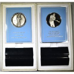 2-FRANKLIN MINT STERLING SILVER MEDALS