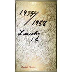 1934 THRU 58 LINCOLN CENT COLLECTION BU/CU BU