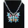 Image 2 : Zuni Inlay Butterfly Necklace - "B"