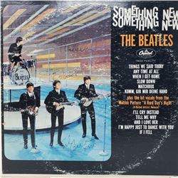Signed Beatles Something New Album Cover