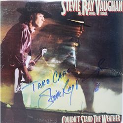 Stevie Ray Vaughan Signed Couldn't Stand The Weather Album Cover