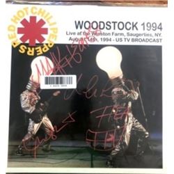 Red Hot Chilli Peppers   Signed "Woodstock '94" Album Cover